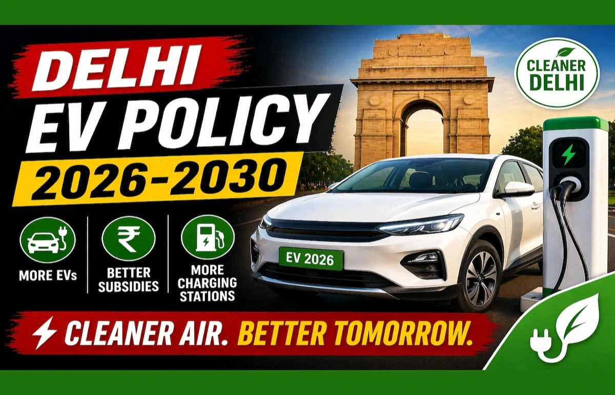 Delhi EV Policy 2026 — Petrol Bike Ban, ₹30,000 Subsidy, Full Breakdown Featured Image